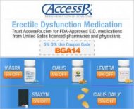 Buy Legal FDA-approved prescription medications like Viagra, Cialis, Levitra and Staxyn From AccessRx